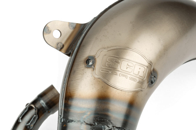 SCR-CR3811/BL Scarico SCR Corse Handmade Cross 50-70 Derbi blu