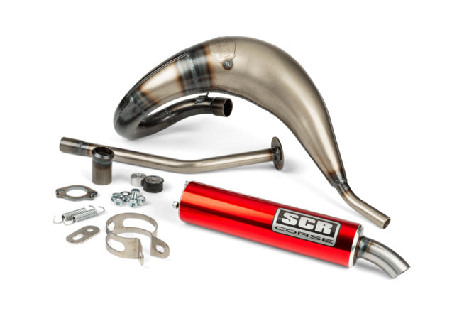 SCR-CR3811/RE Scarico SCR Corse Handmade Cross 50-70 Derbi rosso