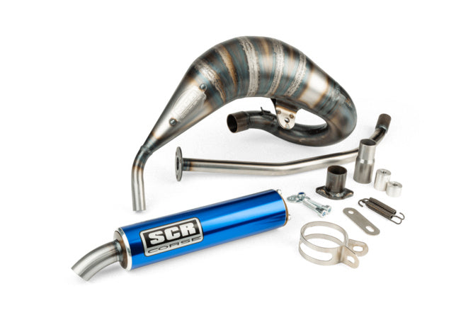 SCR-CRR3860/BL Scarico SCR Corse Racing Line Cross 70-80 Rieju MRT blu