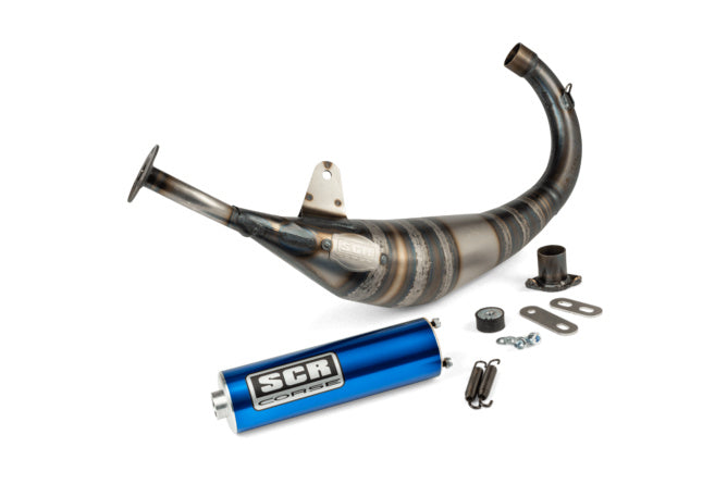 SCR-RSM3773/BL Scarico SCR Corse Racing Line 70-80 Derbi blu