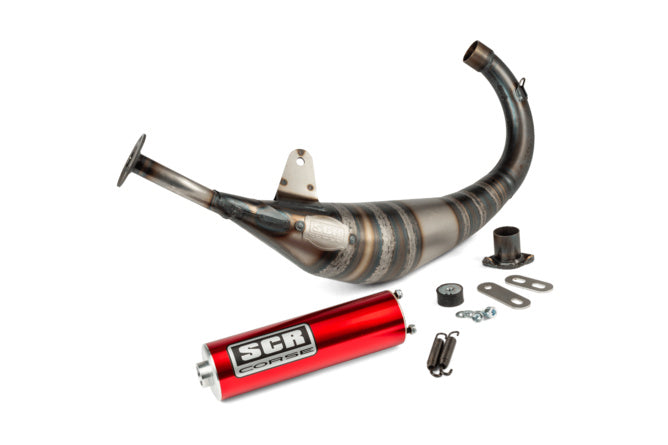 SCR-RSM3773/RE Scarico SCR Corse Racing Line 70-80 Derbi rosso
