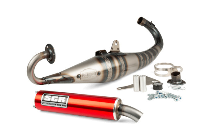 SCR-SC3796/RE Scarico SCR Corse Handmade 70 Piaggio rosso