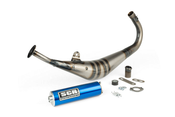 SCR-SM3789/BL Scarico SCR Corse Handmade 50-70 Derbi blu