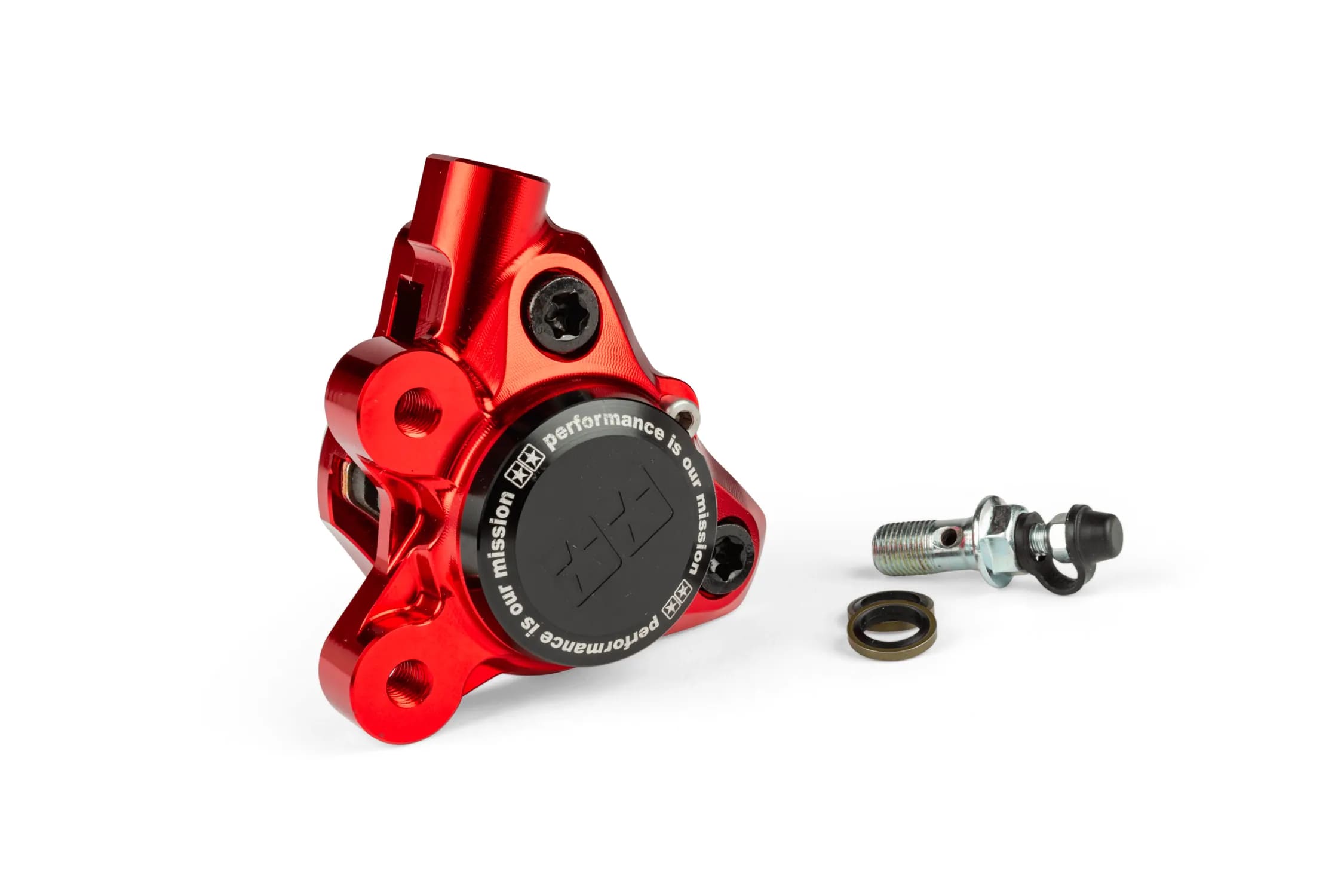 S6-1400381/RE Pinza freno anteriore alluminio CNC Stage6 Minarelli / Piaggio / Peugeot rosso