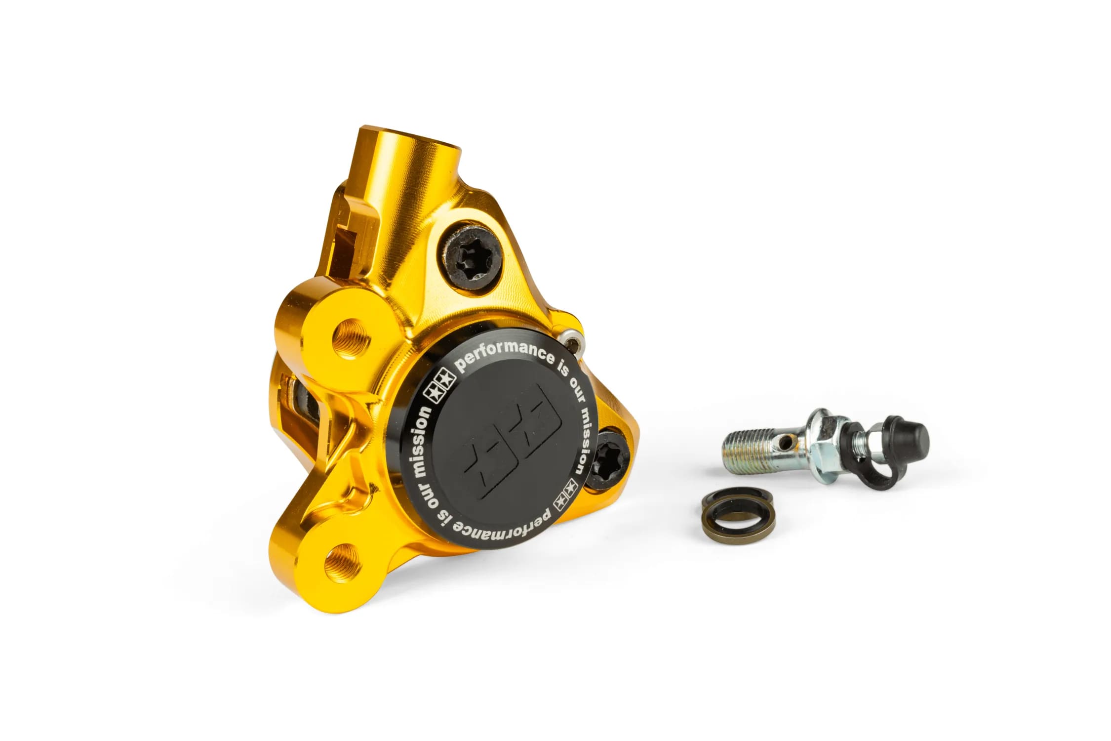 S6-1400381/YE Pinza freno anteriore alluminio CNC Stage6 Minarelli / Piaggio / Peugeot dorato