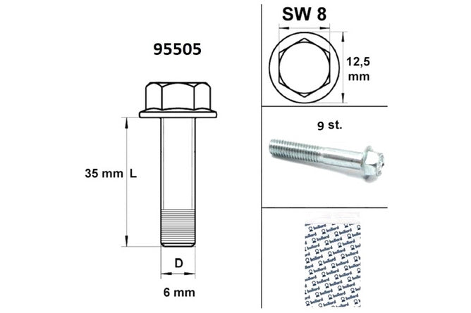 SP-95505 Kit Viti Coprivario GY6 Argento