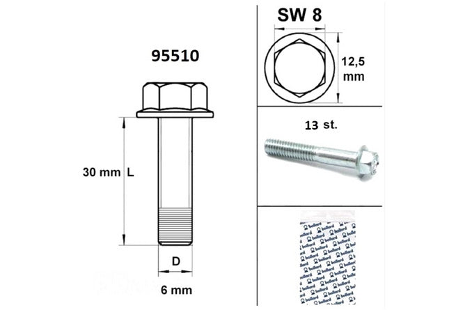 SP-95510 Kit Viti Coprivario Piaggio 2T / 4T Argento