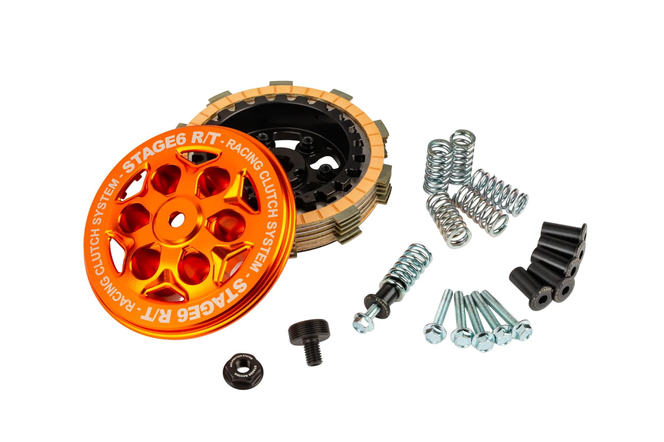 S6-5058810 Kit Frizione Stage6 R/T 6 Dischi + 6 Molle CNC in Ergal per Minarelli AM6