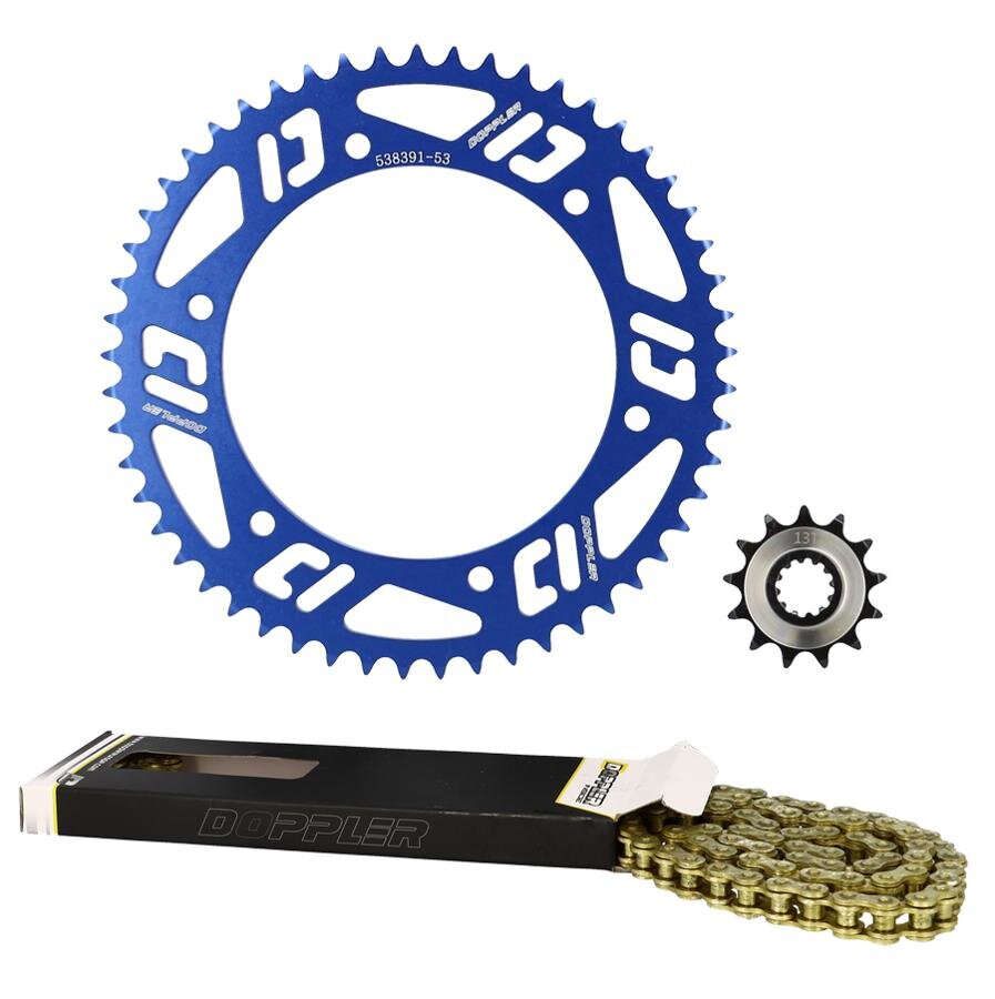 CGN541692 Kit catena Fantic XM / XE 13x53 Doppler alluminio blu