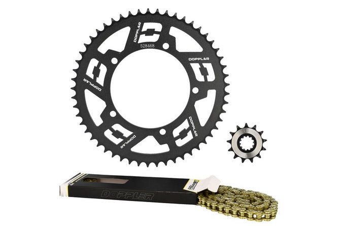 CGN538767 Kit catena Sherco SM / SE 13x53 Doppler acciaio nero