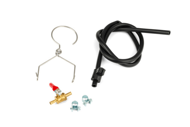 MF99.00138 Serbatoio supplementare da officina 1L con rubinetto, tubo flessibile + morsetti