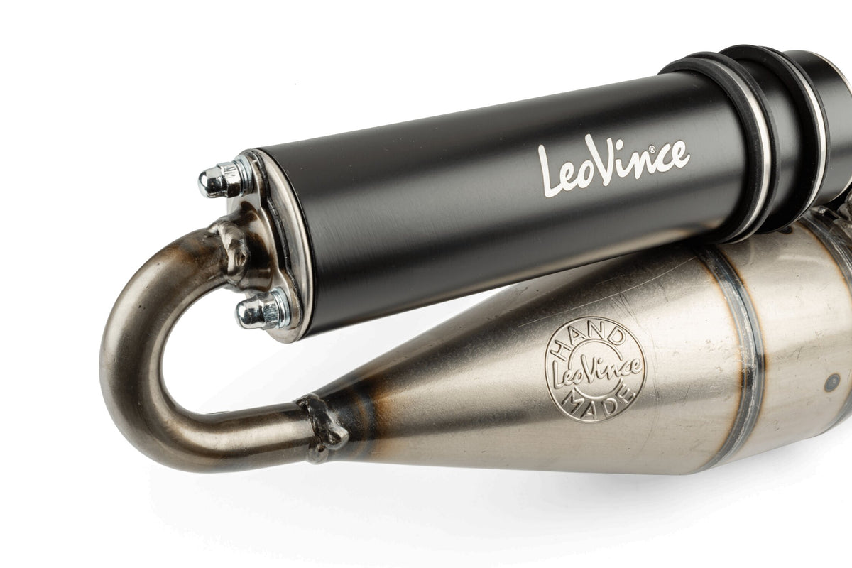 S4053B LeoVince HandMade TT Black Exhaust for Minarelli Vertical