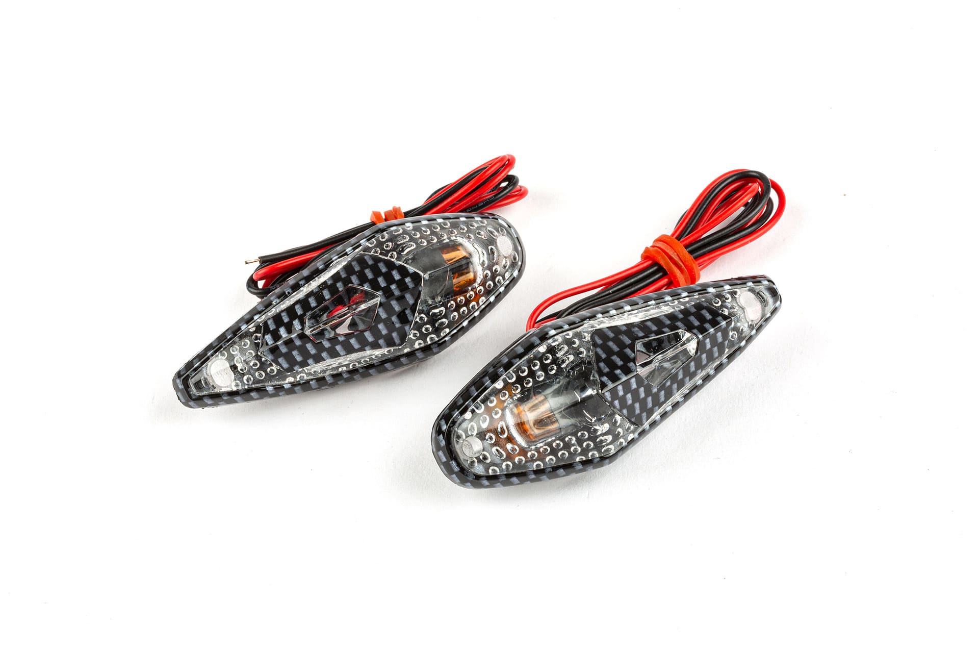 STR-695.05/CA Luce / Frecce a incollare Wing carbone / trasparente / arancio, COD: STR-695.05/CA