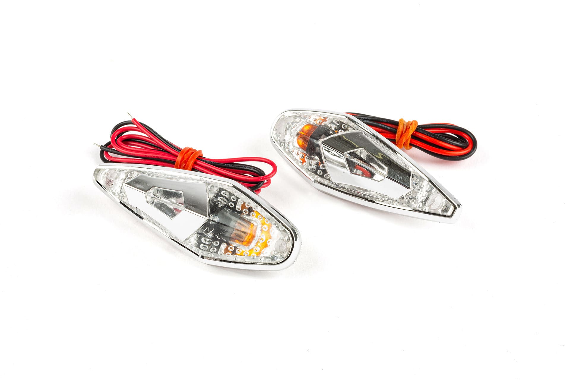 STR-695.05/CR Luce / Frecce a incollare Wing cromato / trasparente / arancio, COD: STR-695.05/CR