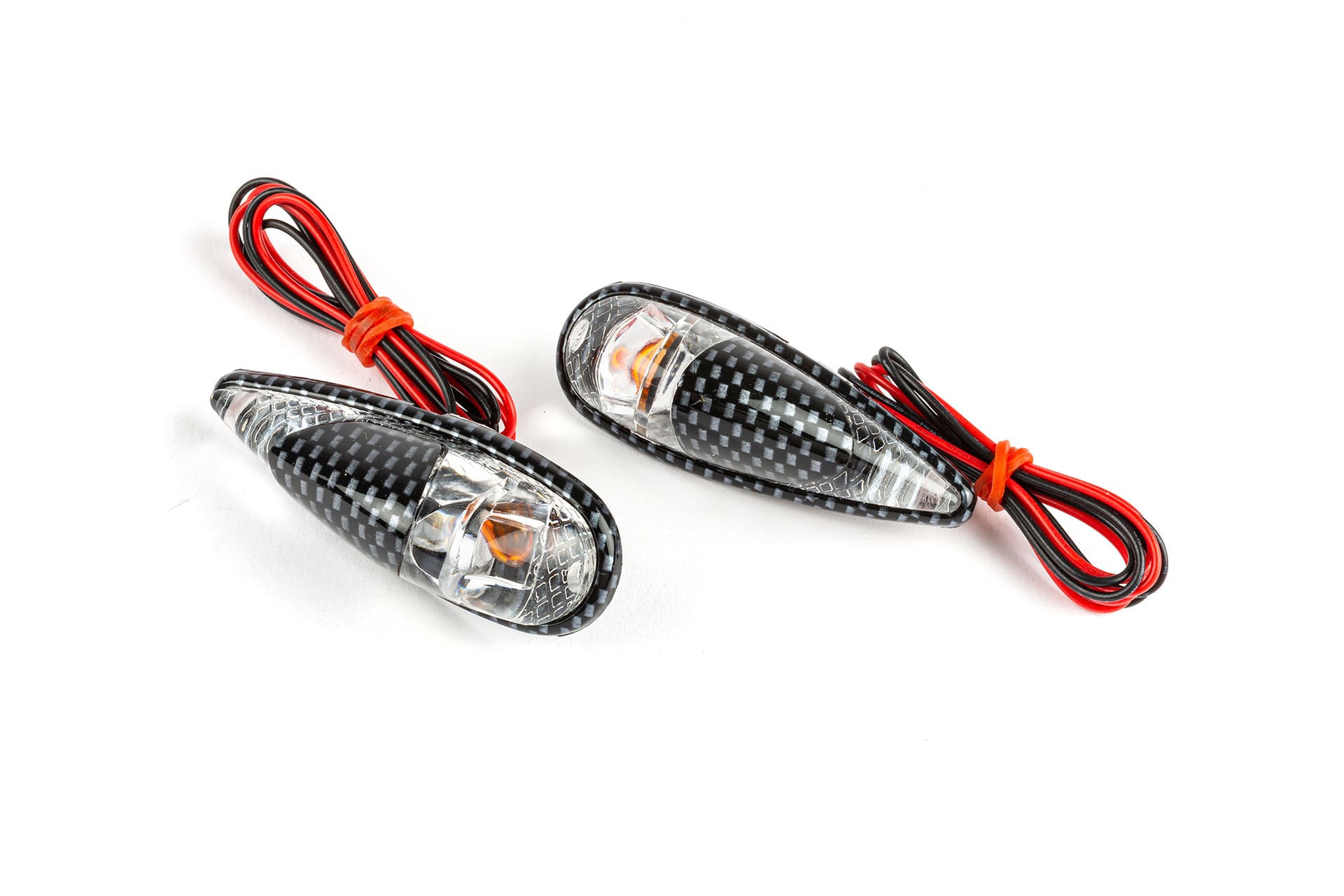 STR-695.06/CA Luce / Frecce a incollare Fender carbone / trasparente / arancio, COD: STR-695.06/CA