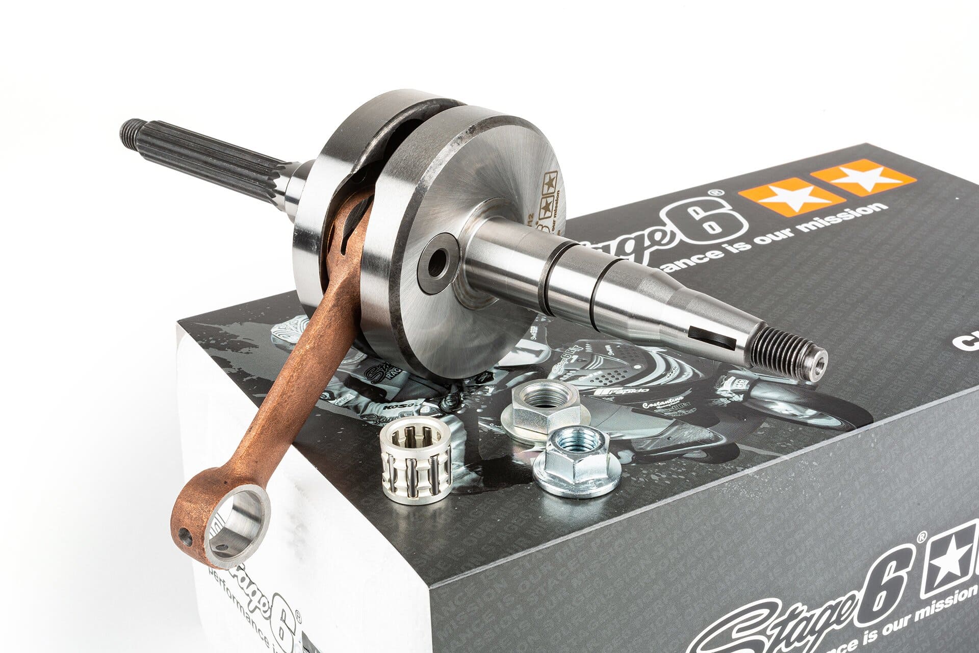 s6-8016601/12 albero motore stage6 hpc mkii biella 80 sp. 12 minarelli orizzontale, COD: S6-8016601/12