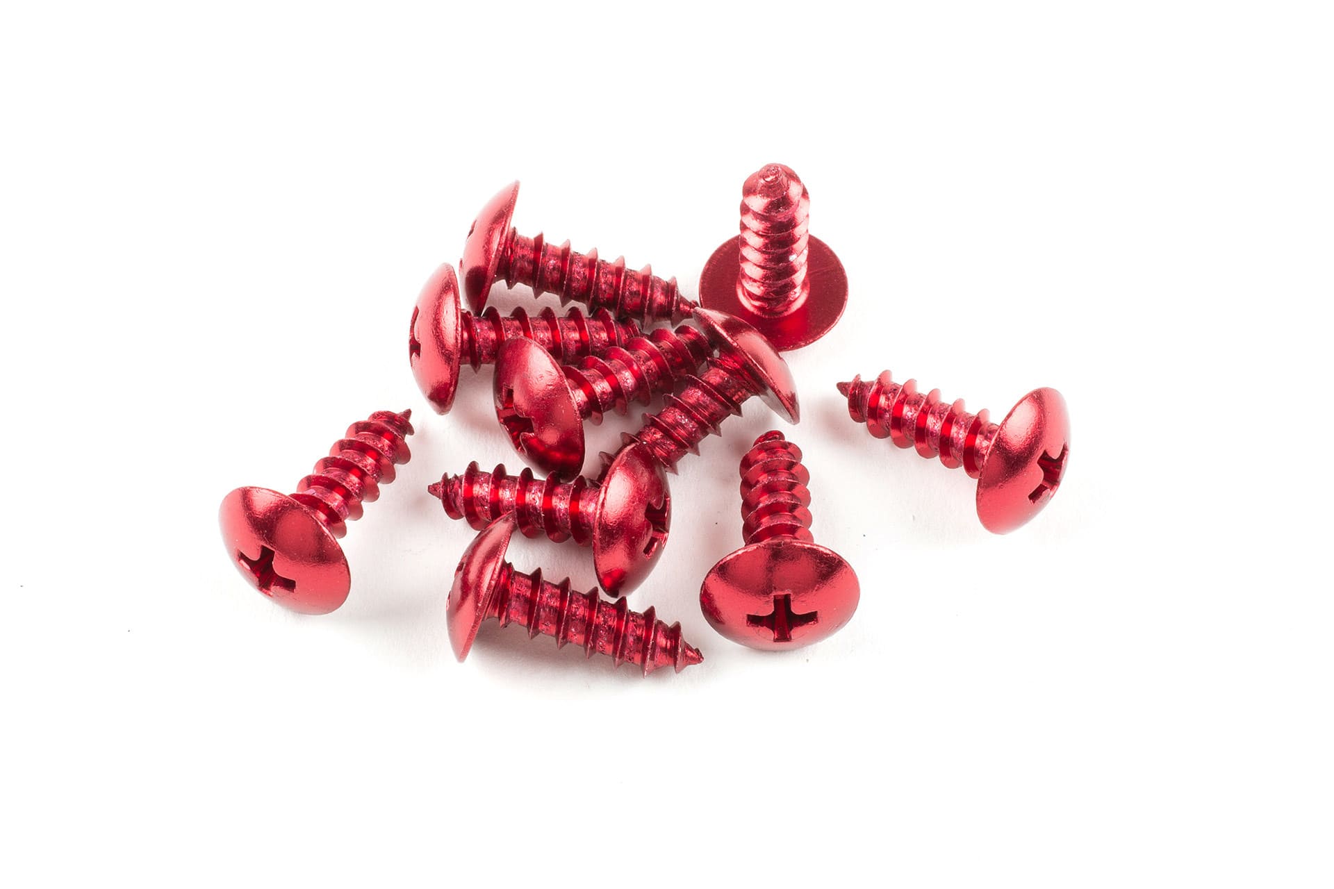 STR-555.31/RE Kit Viti Carena M5x12 alluminio rosso (x 10), COD: STR-555.31/RE