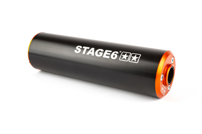 S6-9117402/BO Scarico Stage6 StreetRace Peugeot 103 SPX Arancione / Nero - Billaricambi SRLS