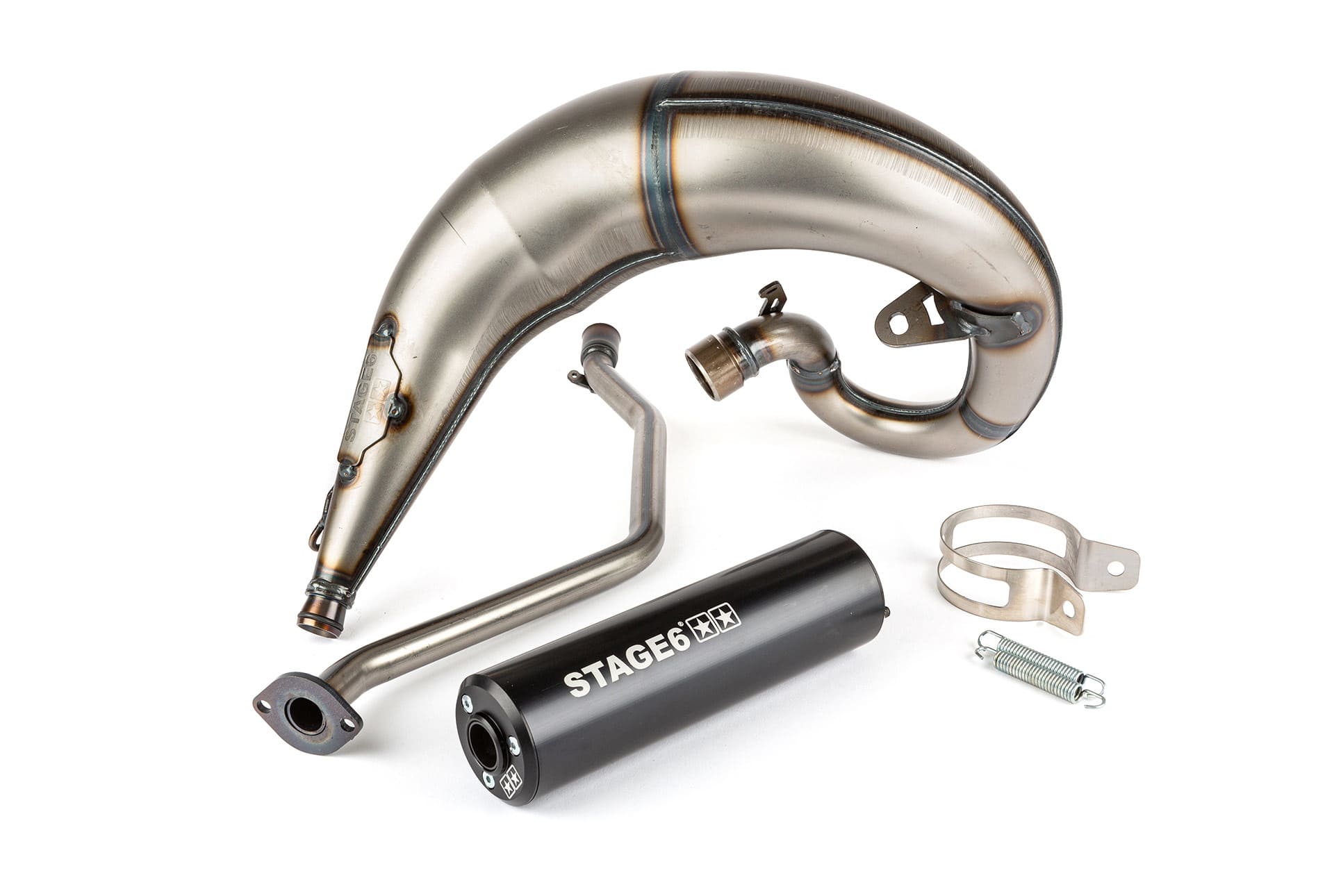S6-9118820/BK Marmitta Stage6 Streetrace montaggio alto CNC nero Rieju MRT, COD: S6-9118820/BK