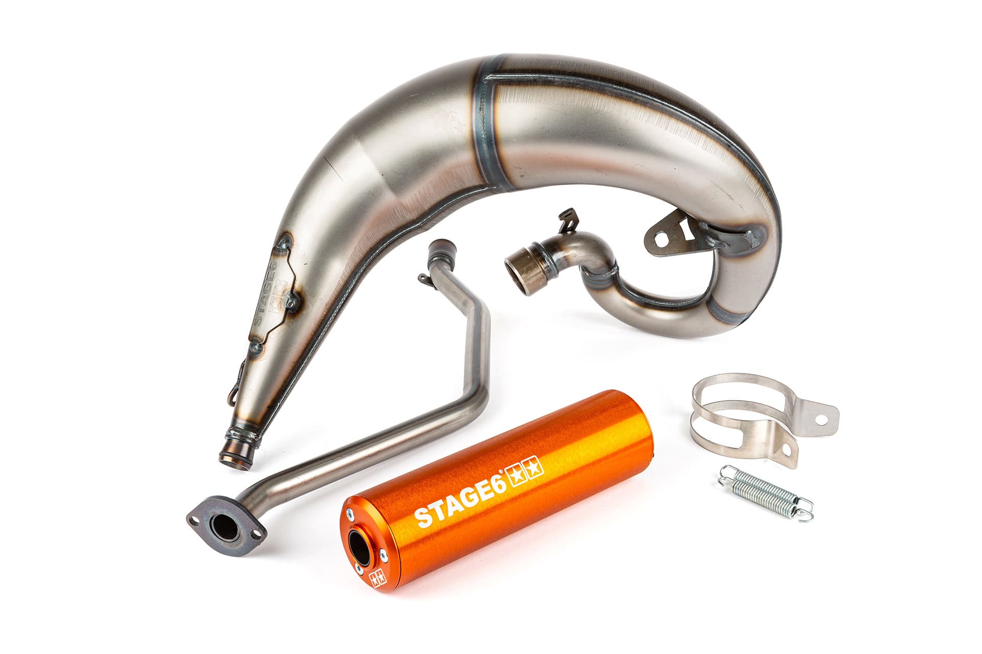 S6-9118820/OR Marmitta Stage6 Streetrace montaggio alto CNC arancio Rieju MRT, COD: S6-9118820/OR