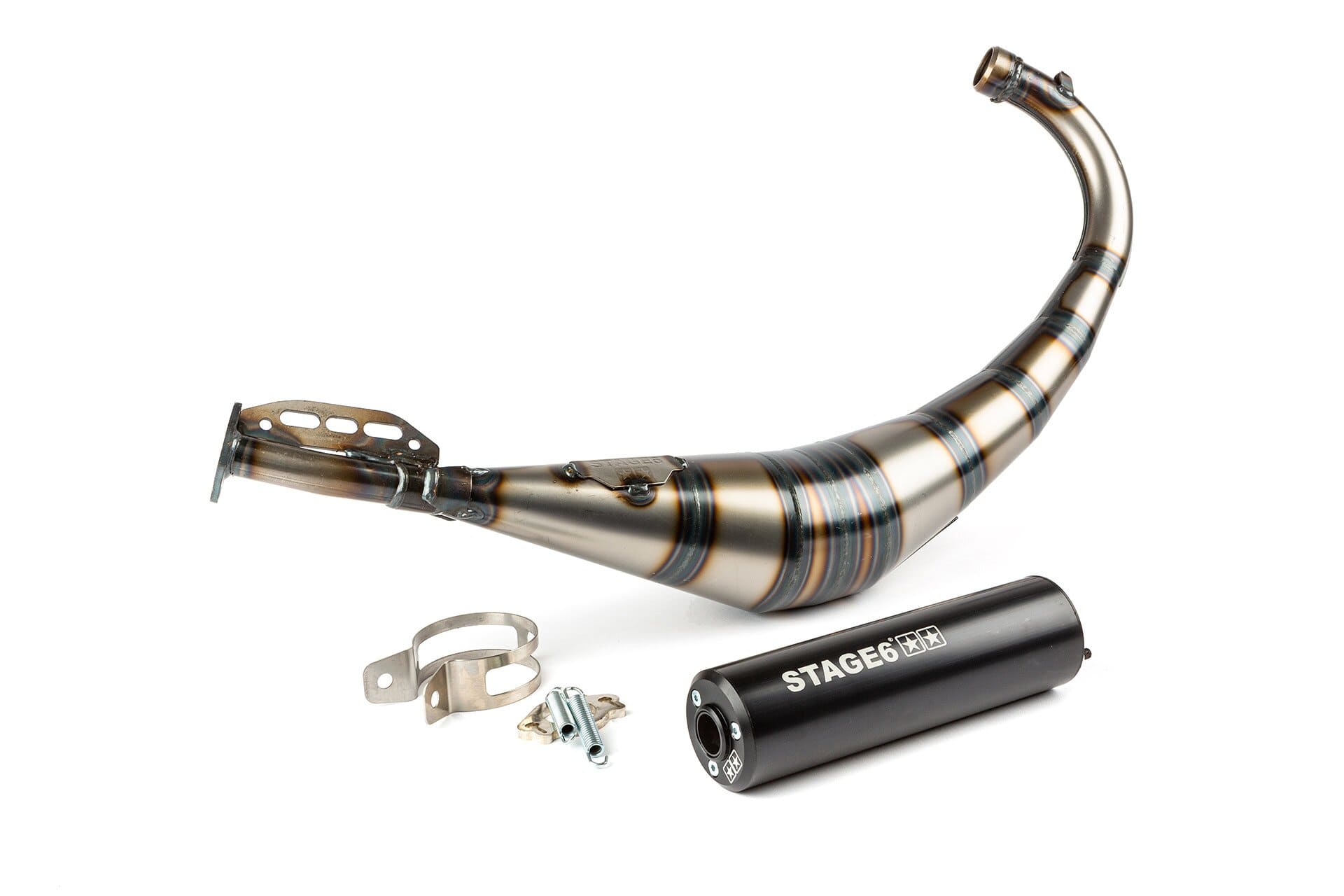s6-9118903/bk marmitta stage6 streetrace cnc nero derbi / minarelli am6 stage6 rt, COD: S6-9118903/BK