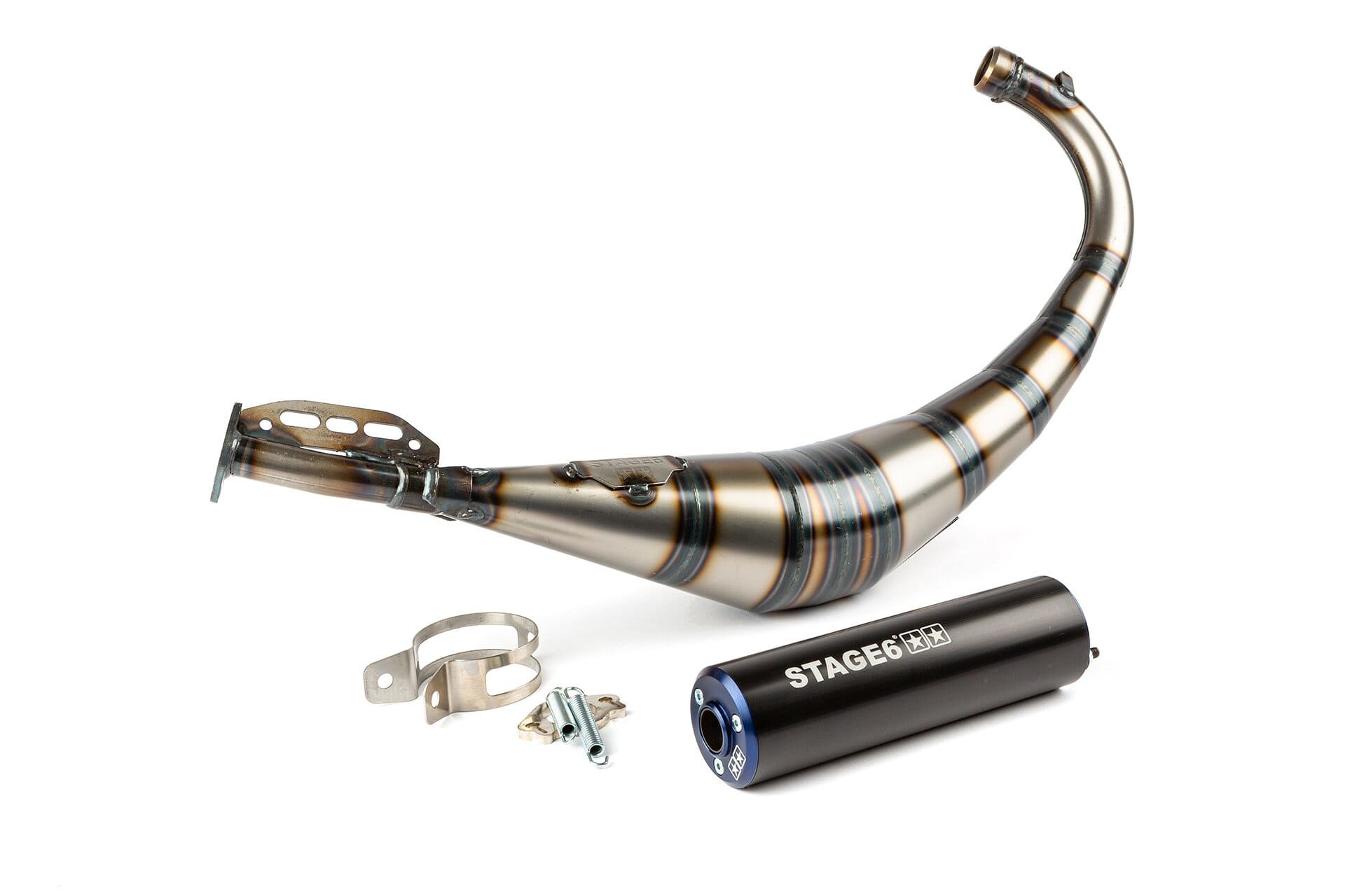 s6-9118903/bl marmitta stage6 streetrace cnc blu / nero derbi / minarelli am6 stage6 rt, COD: S6-9118903/BL