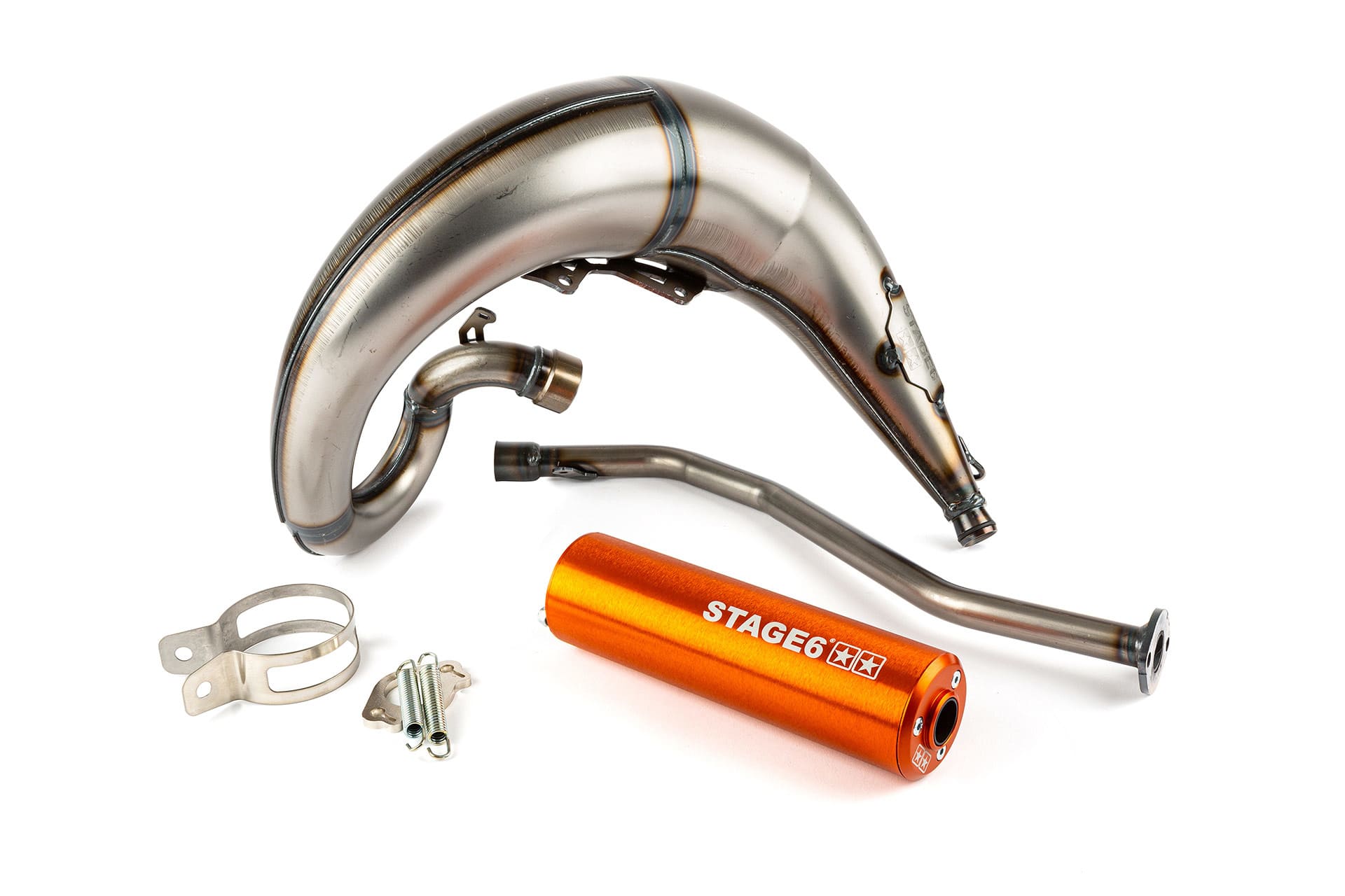 S6-9118830/OR Marmitta Stage6 Streetrace montaggio alto (lato sinistro) CNC arancio Beta RR, COD: S6-9118830/OR