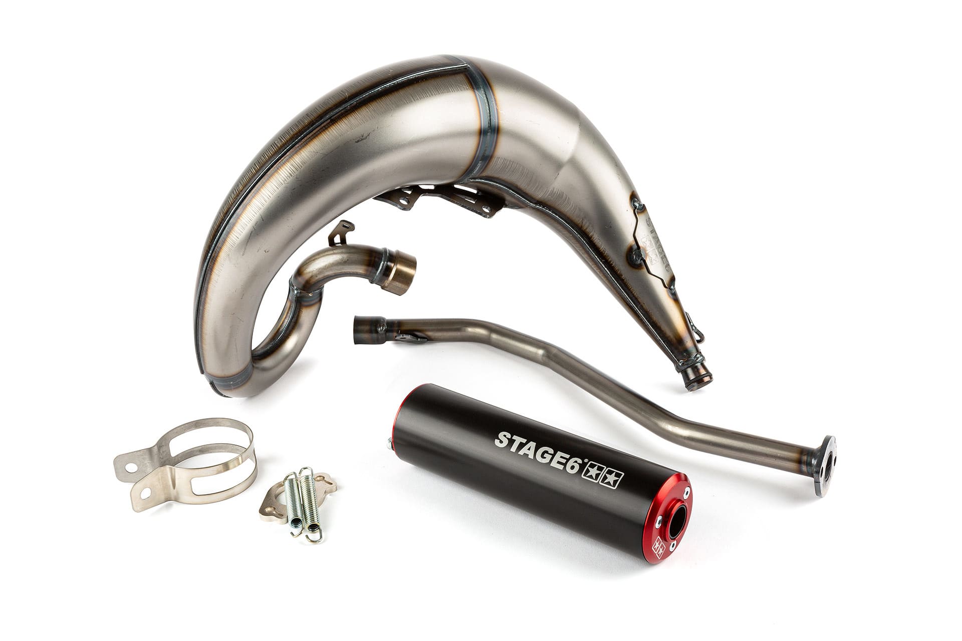 S6-9118830/RE Marmitta Stage6 Streetrace montaggio alto (lato sinistro) CNC rosso / nero Beta RR, COD: S6-9118830/RE