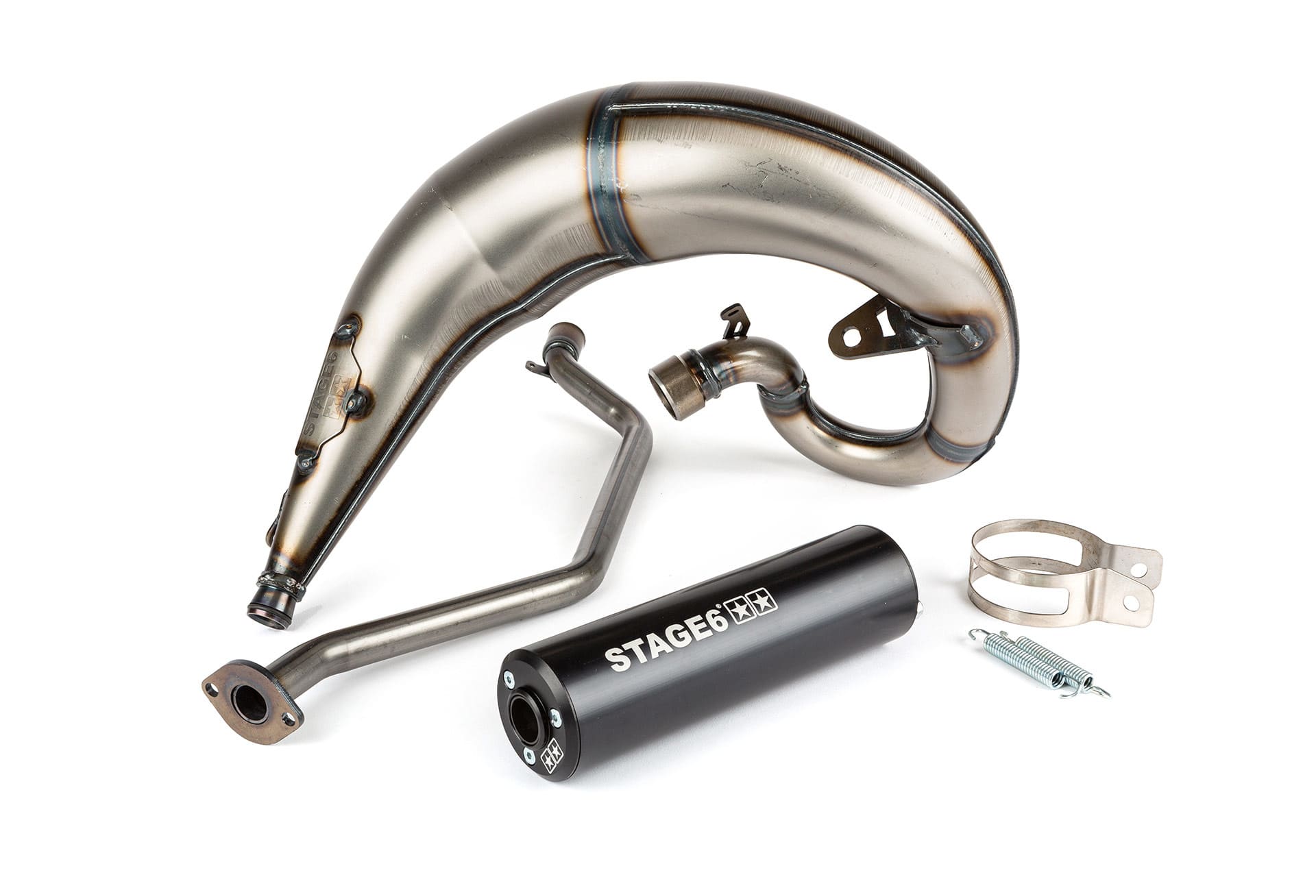 S6-9118840/BK Marmitta Stage6 Streetrace montaggio alto CNC nero Sherco SE / SM, COD: S6-9118840/BK
