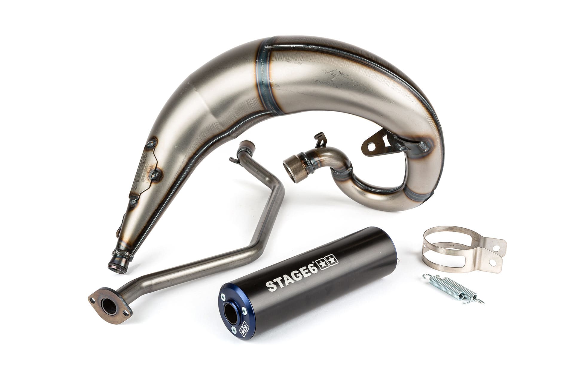 S6-9118840/BL Marmitta Stage6 Streetrace montaggio alto CNC blu / nero Sherco SE / SM, COD: S6-9118840/BL