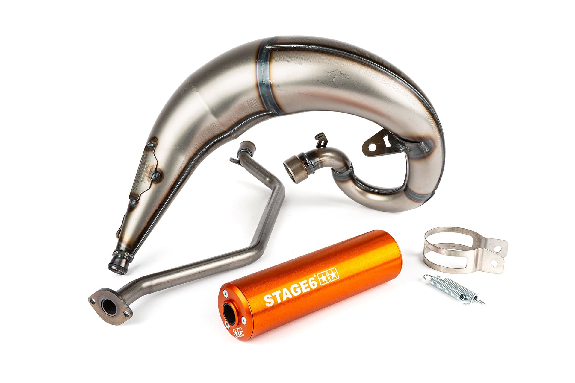 S6-9118840/OR Marmitta Stage6 Streetrace montaggio alto CNC orancio Sherco SE / SM, COD: S6-9118840/OR