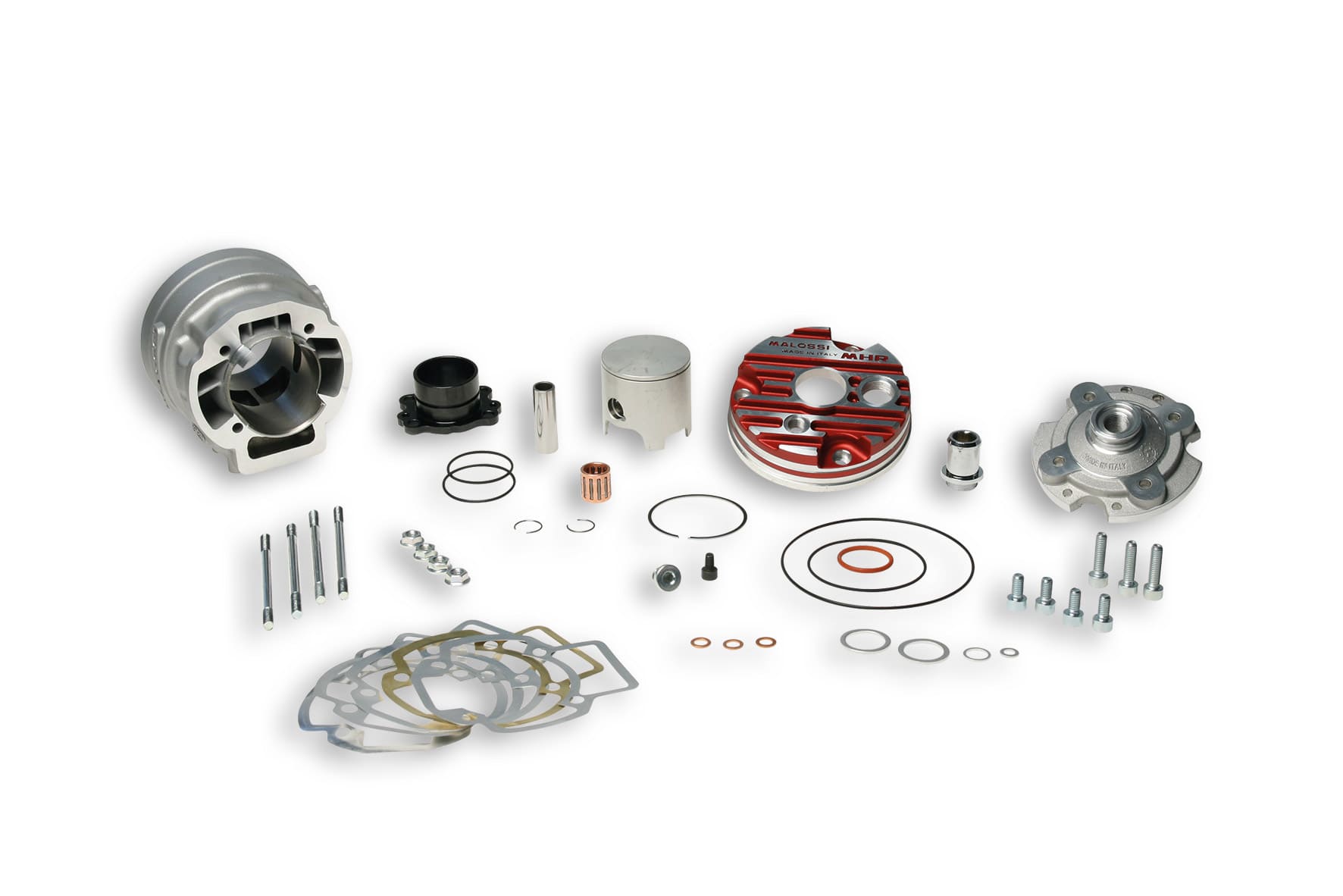 3116992 Malossi 90cc d.52 drr drx 90 2t lc 2016 -> aluminium h2o big bore red head modular cylinder kit