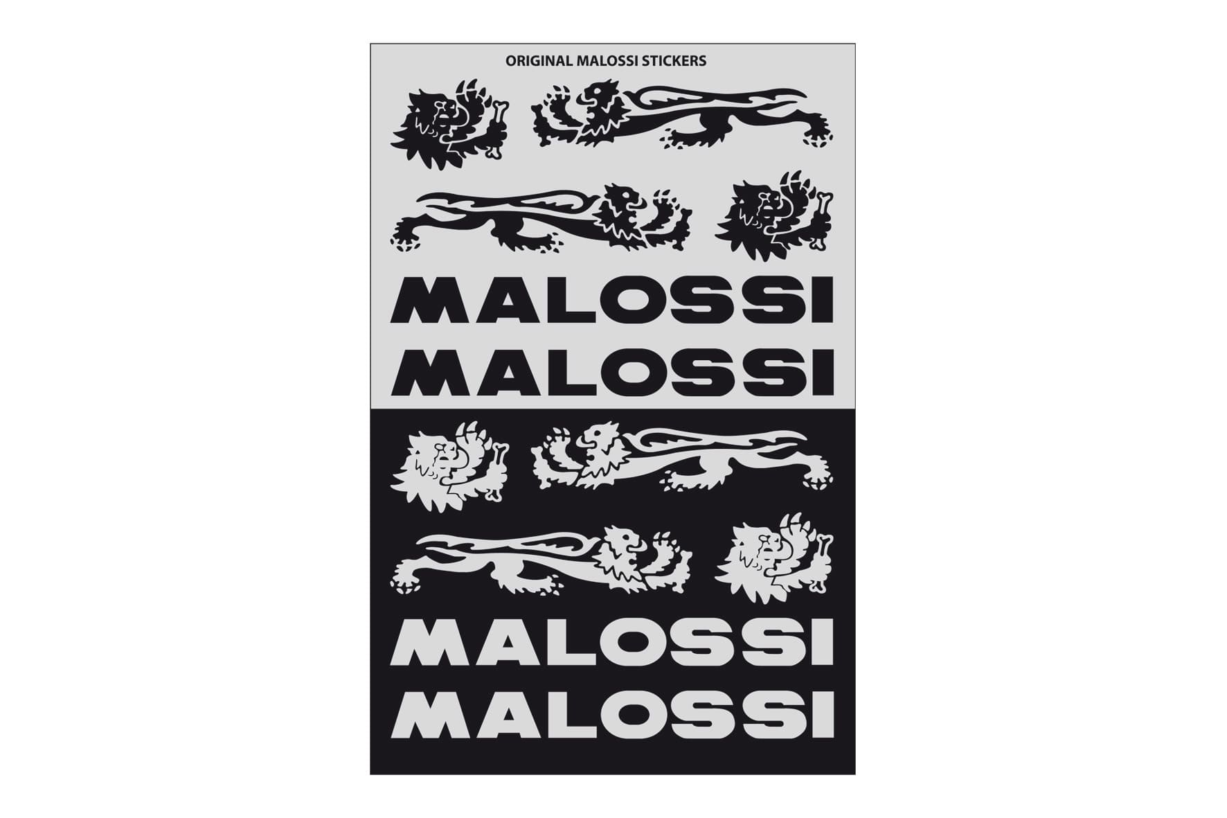 M3314154 Foglio Adesivi Malossi Mini 11,5x16,8cm nero / grigio, COD: M3314154
