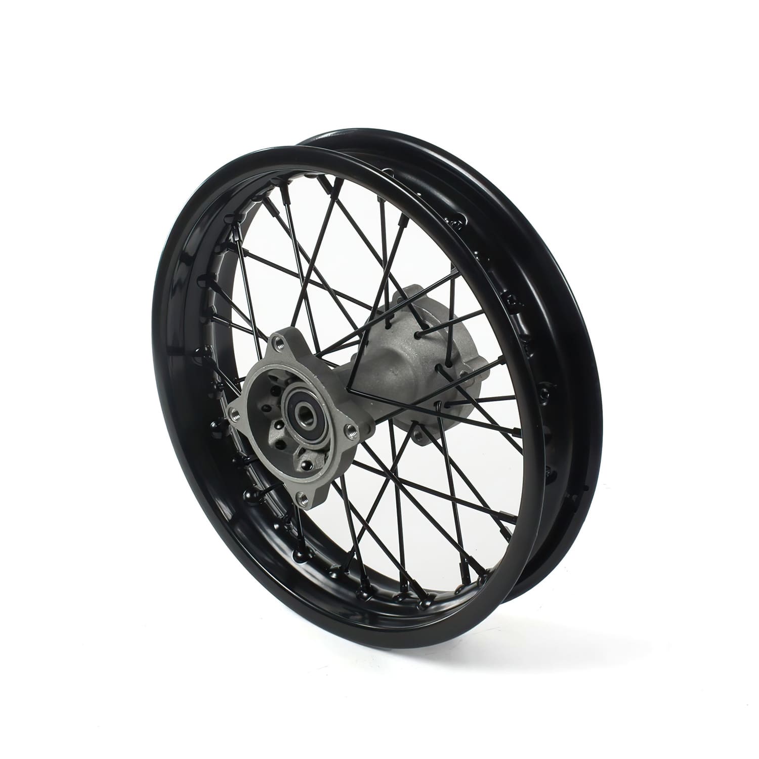 MB2626 Ruota / Cerchio posteriore acciaio d.12mm - 12'' Pit Bike / Dirt Bike nero, COD: MB2626