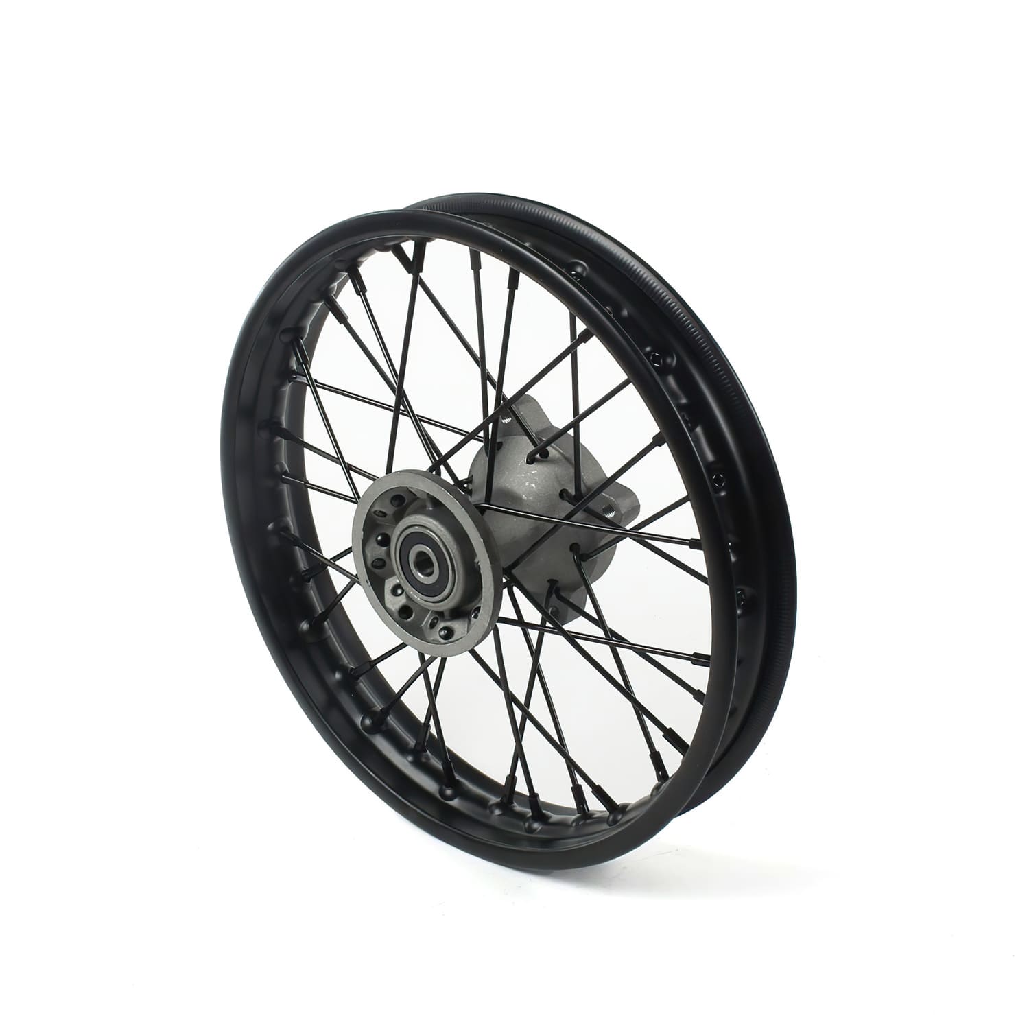 MB2627 Ruota / Cerchio anteriore acciaio d.15mm - 12'' Pit Bike / Dirt Bike nero, COD: MB2627