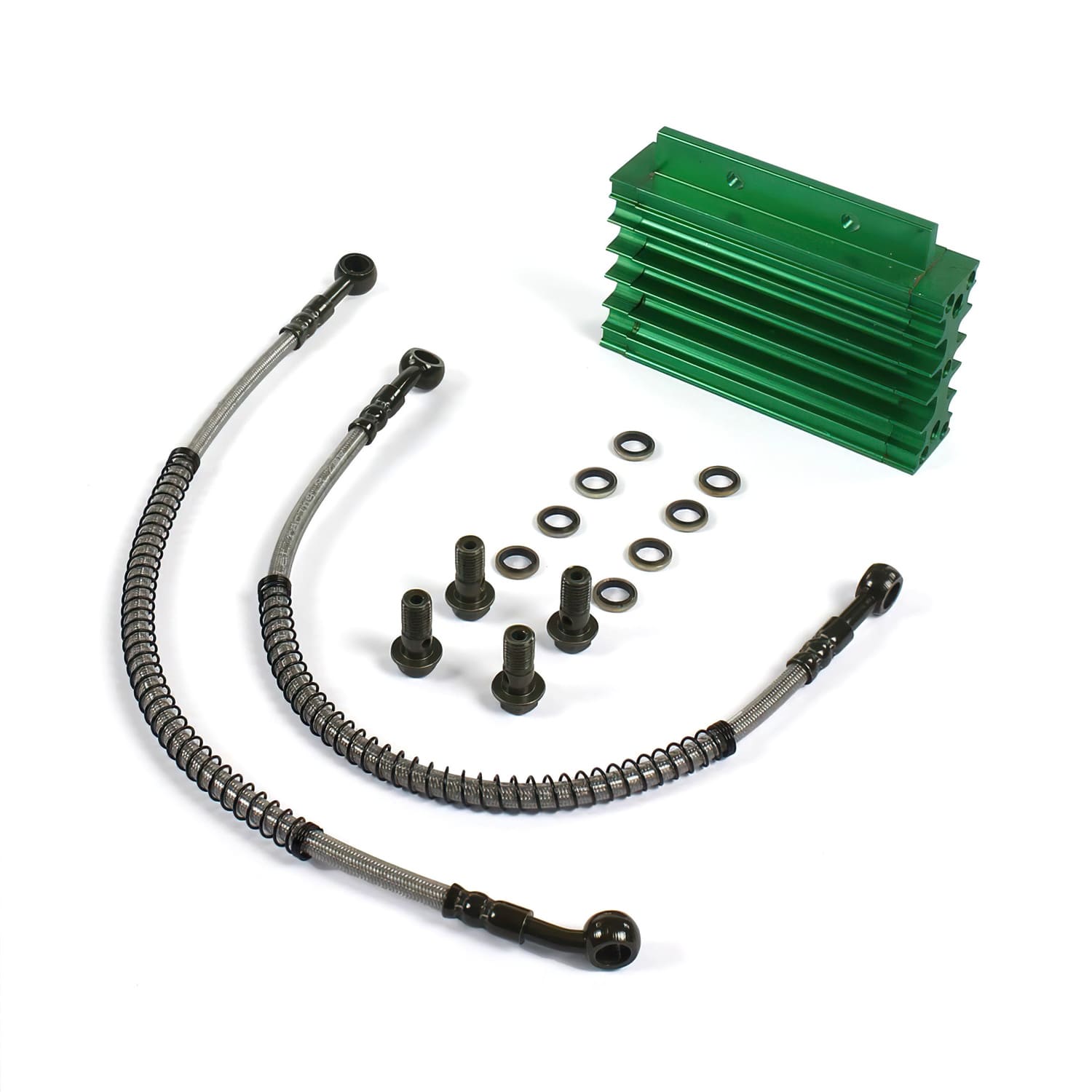 MB3390 Radiatore d'olio alluminio CNC Pit Bike / Dirt Bike Lifan / YX 140cc verde, COD: MB3390