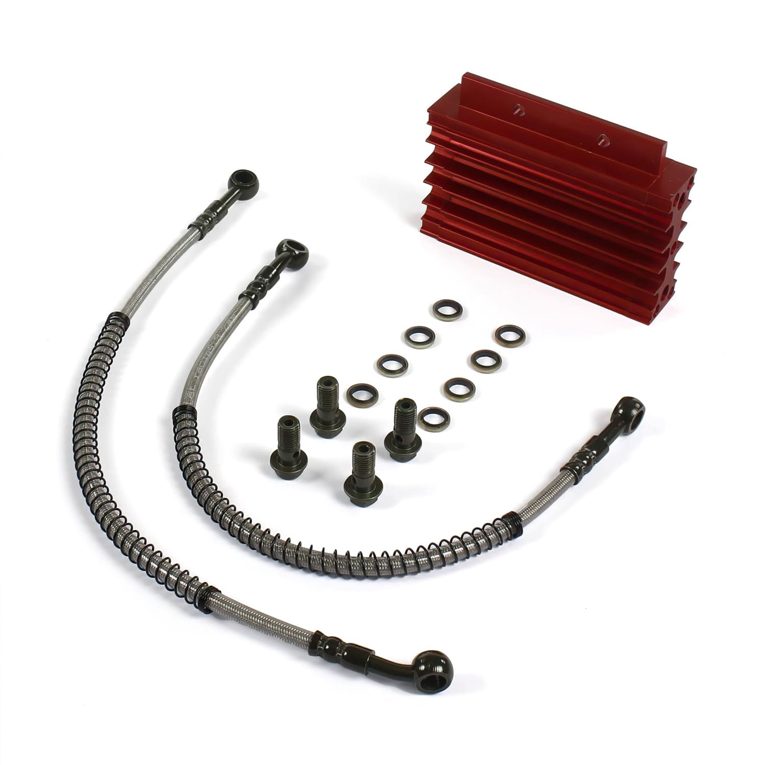 MB3392 Radiatore d'olio alluminio CNC Pit Bike / Dirt Bike Lifan / YX 140cc rosso, COD: MB3392