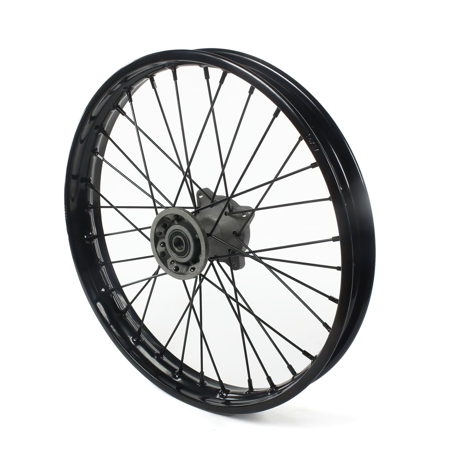 MB3946 Ruota / Cerchio anteriore acciaio d.15mm - 17'' Pit Bike / Dirt Bike nero, COD: MB3946