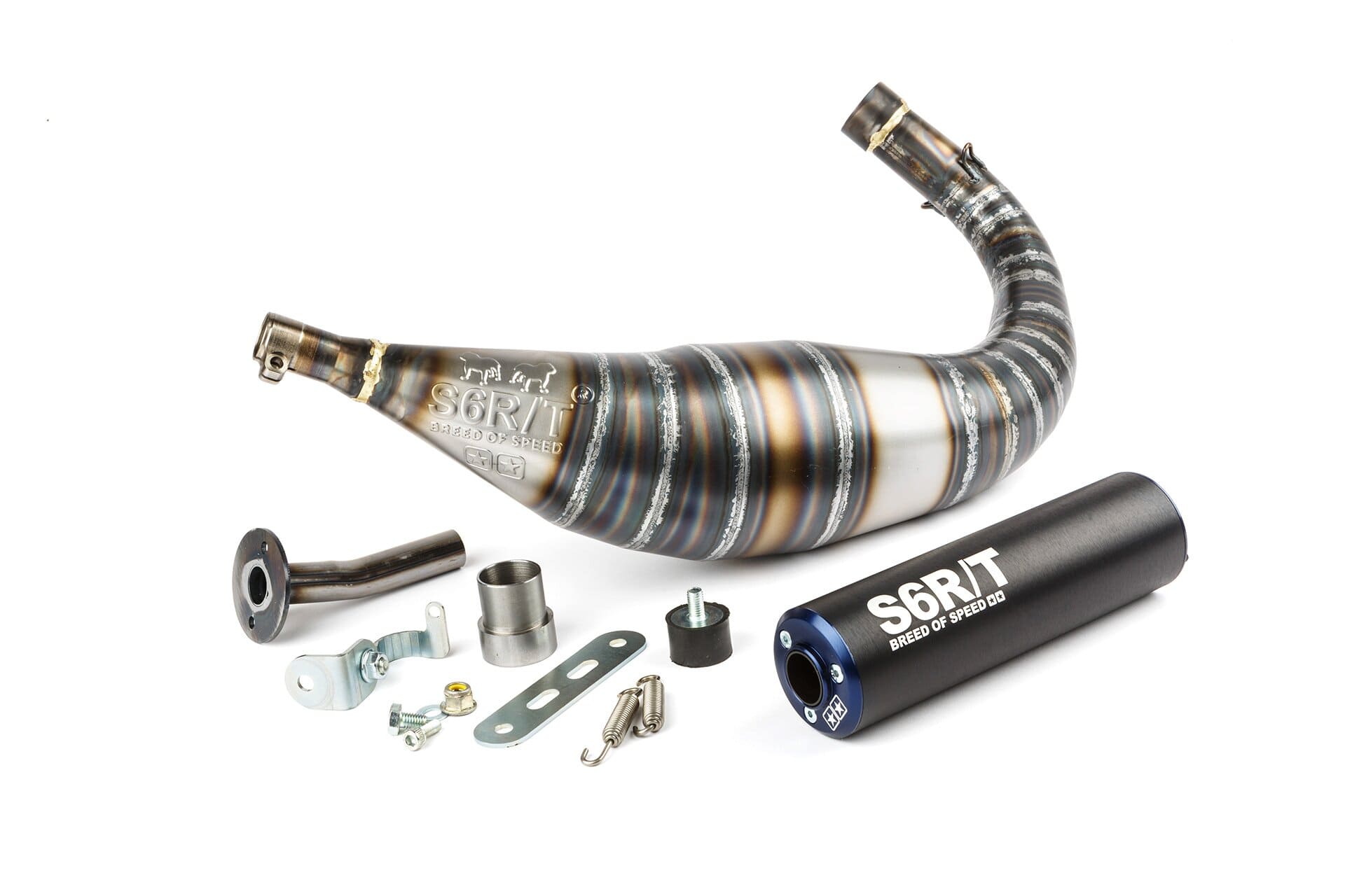 s6-96188951/bl marmitta stage6 r/t 90 - 100cc cnc blu / nero minarelli am6 stage6 rt, COD: S6-96188951/BL