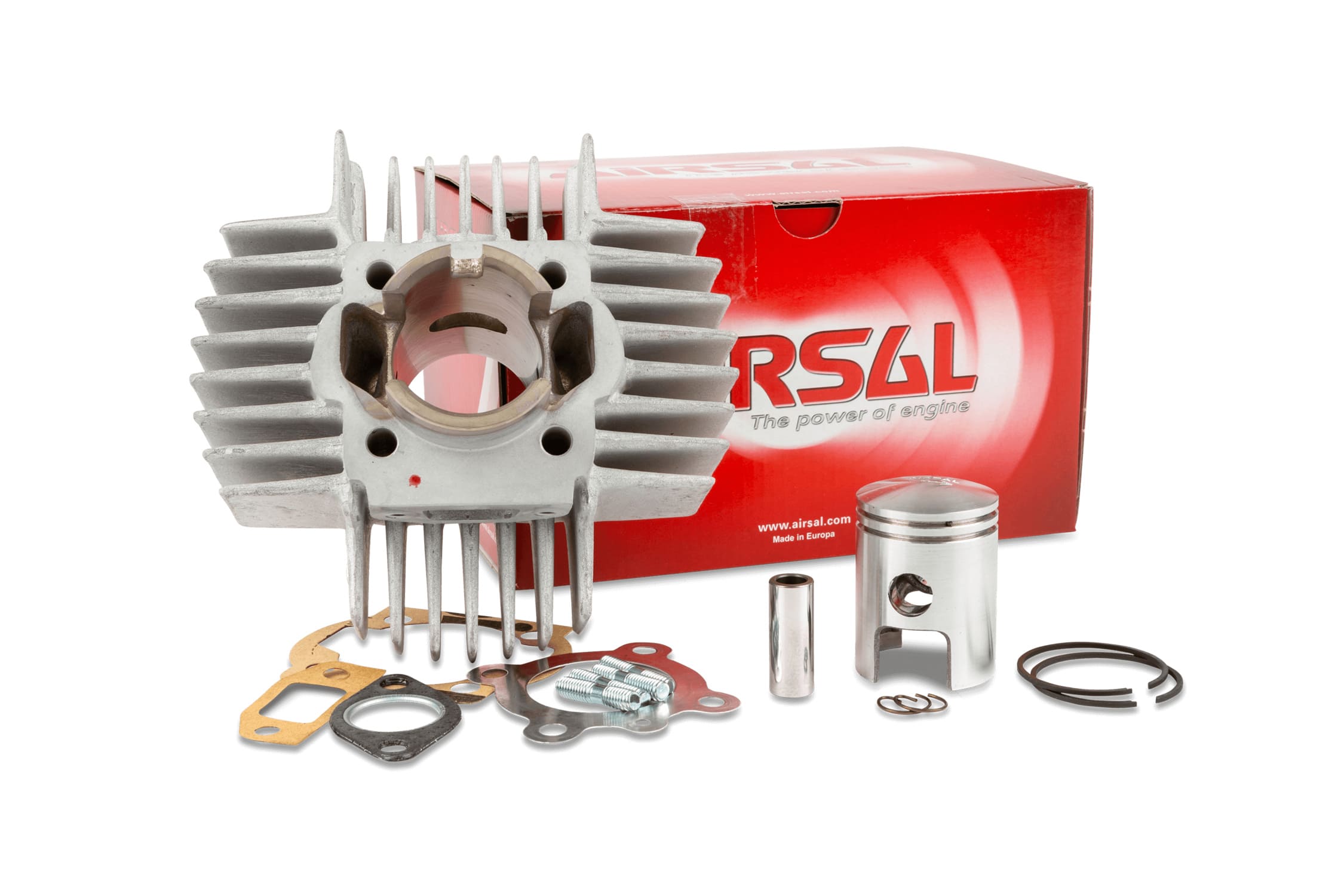 C02031238 Gruppo Termico d.38mm Airsal Alu 50cc Puch Maxi (grandes ailettes)