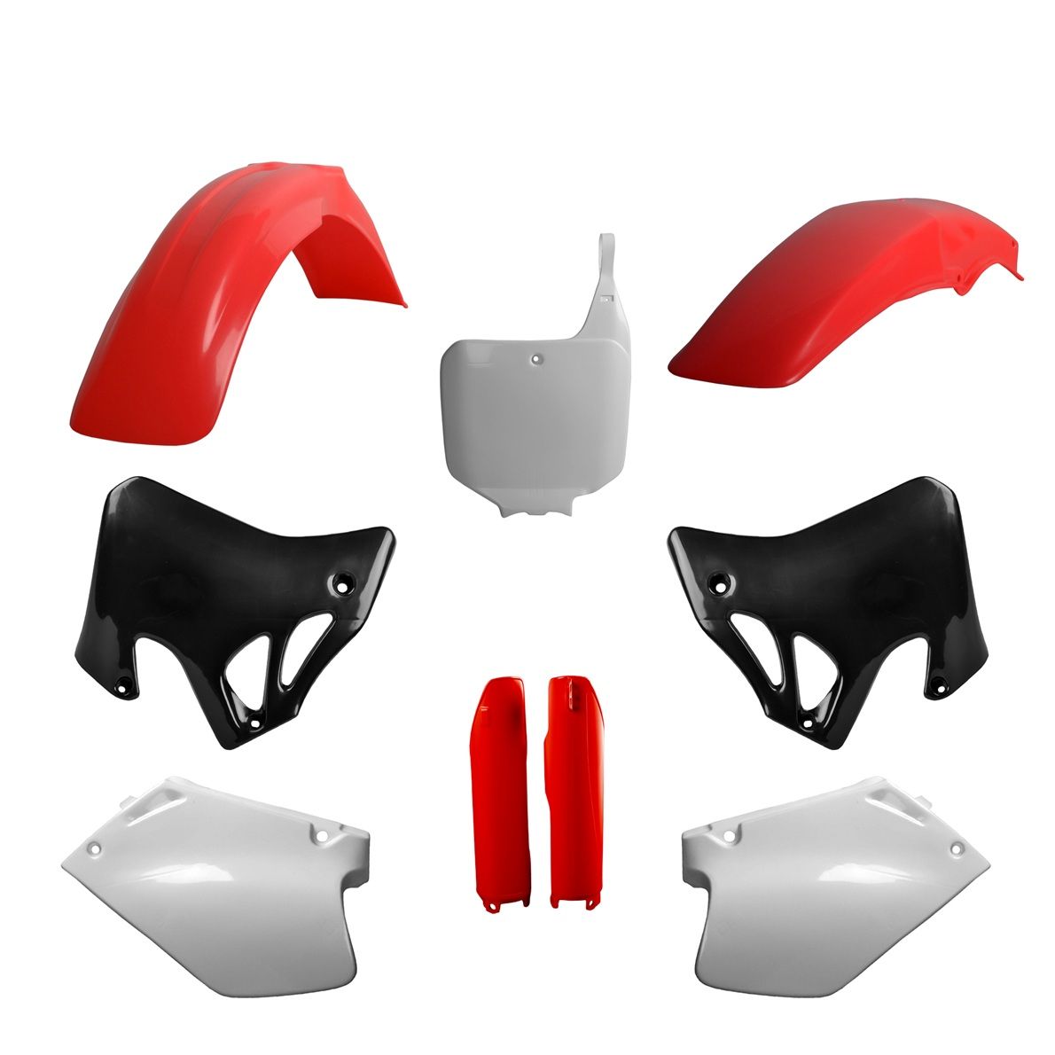 P91507 Kit plastiche HONDA Rosso fluo/Bianco
