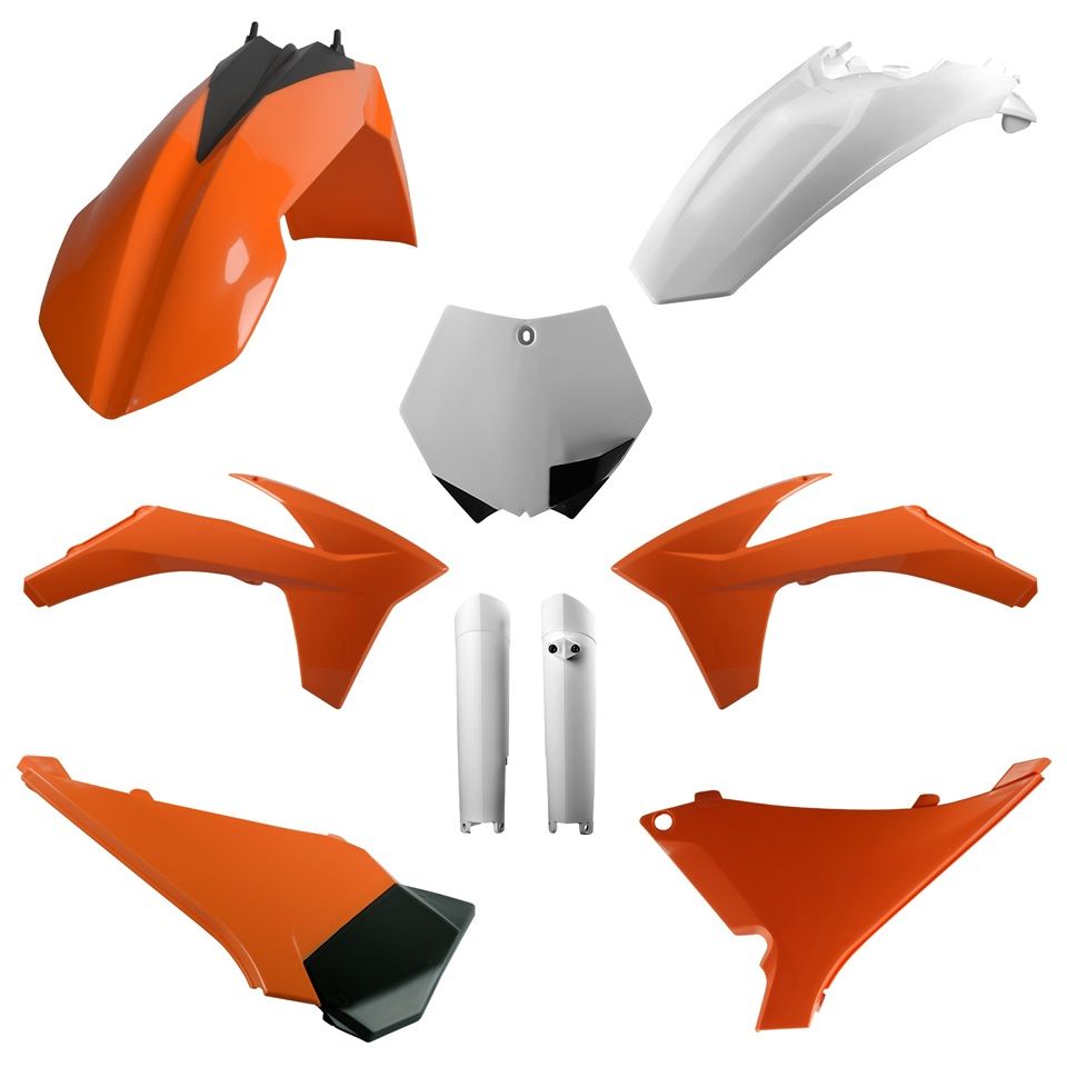 P91564 Kit plastiche KTM Arancione/Bianco