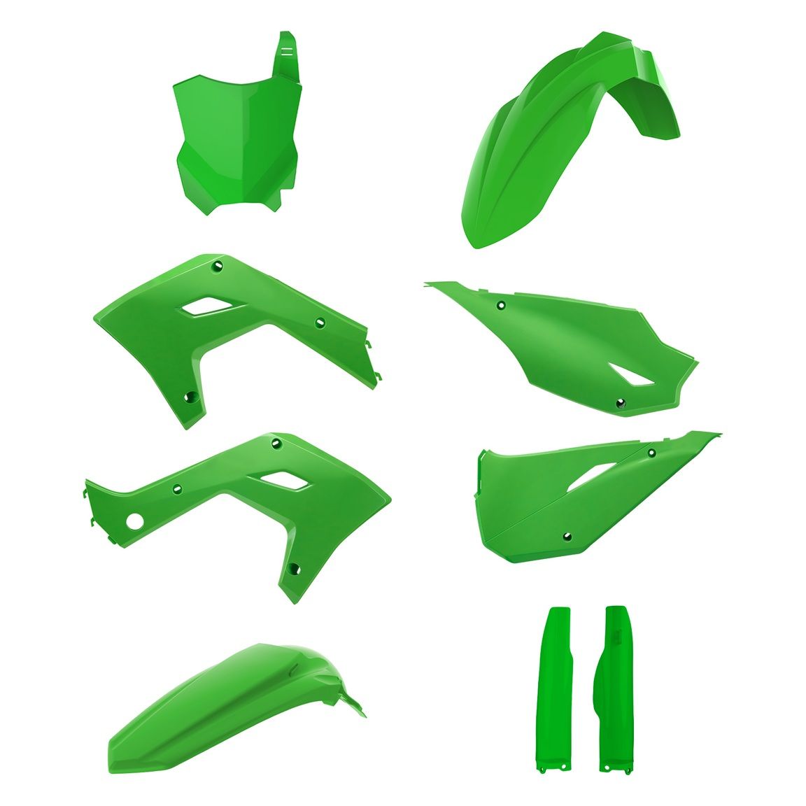 P91631 Kit plastiche Restyling KX 125/250 03-08 verde - KXF '26 STYLE