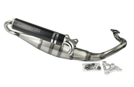 017271 Carenzi Daemon Stainless Steel Exhaust Nitro/Aerox/Minarelli Horizontal Approved