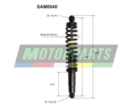 SAM0040 COPPIA AMMORTIZZATORI POSTERIORI Chatenet CH26 I 505CC 2010-2010 OE: Chatenet 01.38.018