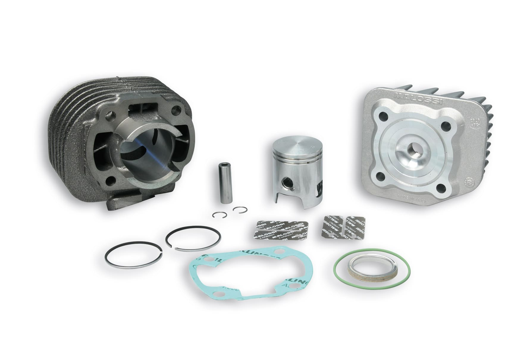 318562 gruppo termico malossi sport 50cc d.40 minarelli orizzontale ac aria sp.10 ghisa