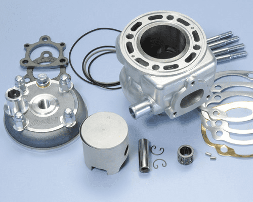 166.0110 Polini Evo 70cc cylinder kit, diameter 47.6, stroke 39.2, connecting rod 85, Minarelli horizontal H2O, thickness 12, aluminium