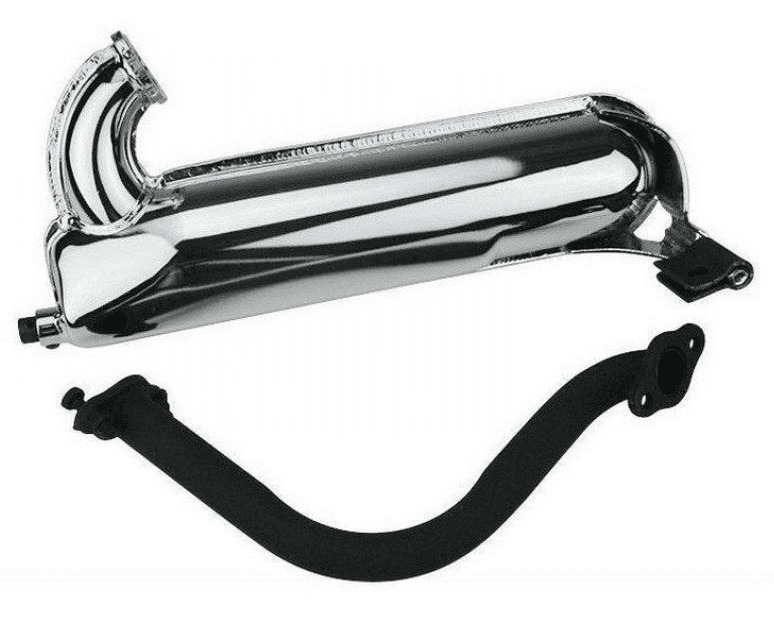 0238c exhaust muffler chrome site piaggio vespa 125 et3 50/90