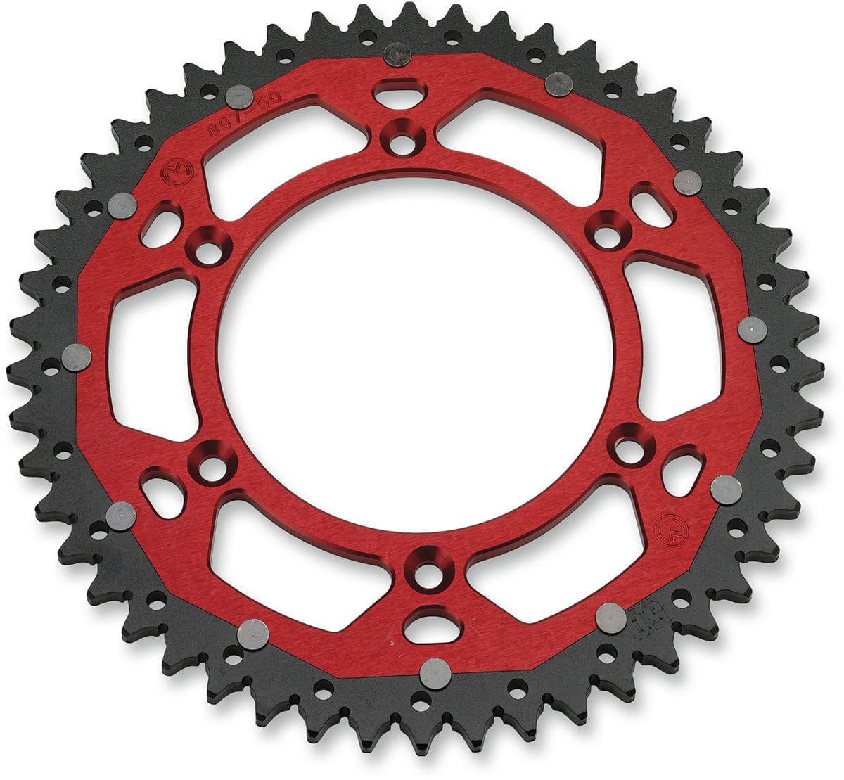 MR12101465 Corona Catena alluminio / acciaio 520 Moose Racing Beta / Honda 49 denti rosso