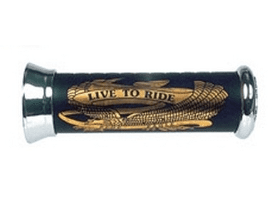 343014 pair of black pvc golden eagle knobs